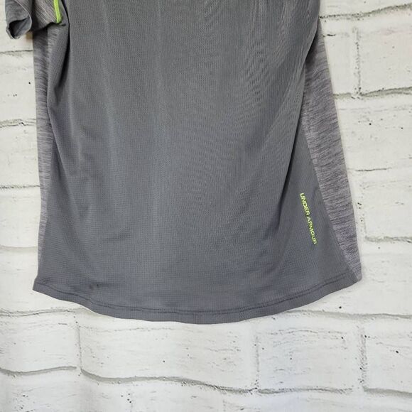 Under Armour Heat Gear Mens Short Sleeve Shirt Size XL Gray Workout Top - Picture 8 of 10